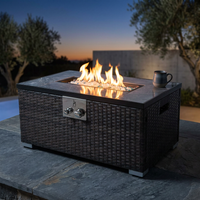 32 In. Propane Fire Pit Table, 40,000 BTU Auto-Ignition Gas Fire Table for outside Patio — Studio Shot