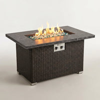 32 In. Propane Fire Pit Table, 40,000 BTU Auto-Ignition Gas Fire Table for outside Patio — Studio Shot