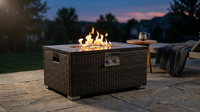 32 In. Propane Fire Pit Table, 40,000 BTU Auto-Ignition Gas Fire Table for outside Patio — Lifestyle