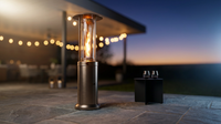 40000 -BTU Brushed Bronze Steel Floorstanding Liquid Propane Patio Heater — Lifestyle