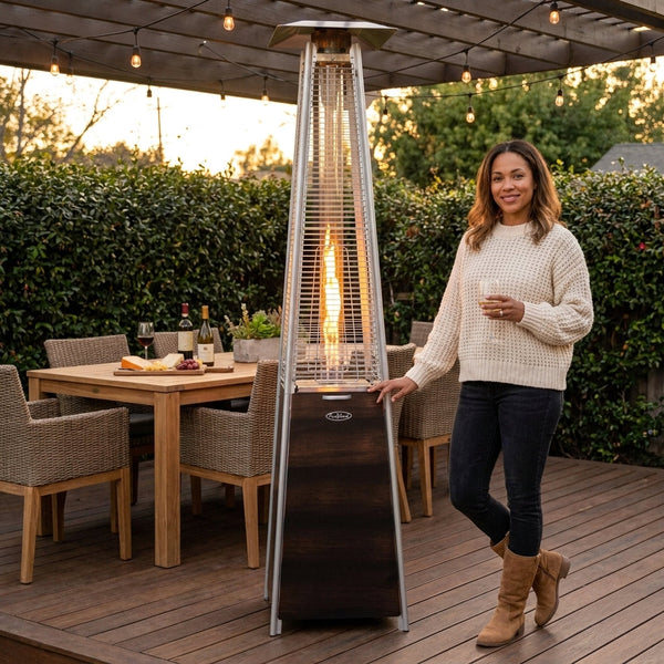 Liquid Propane Patio Heater Built for Year-Round Warmth, 40000 BTU Output, Steel Construction, Electronic Ignition